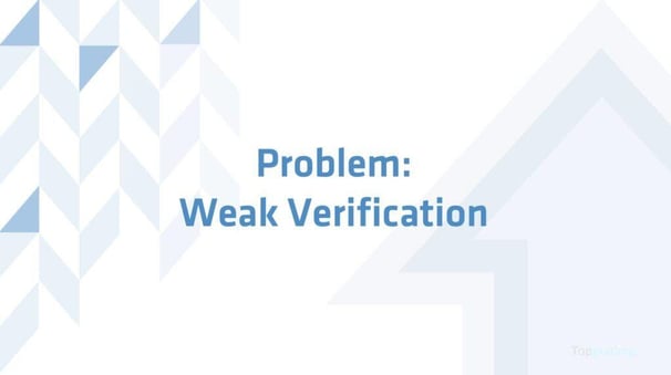 problem: weak verification